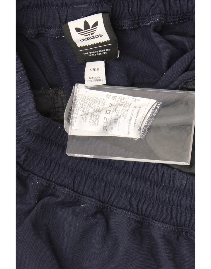 Pantaloncini sportivi da uomo Adidas medi in nylon blu navy