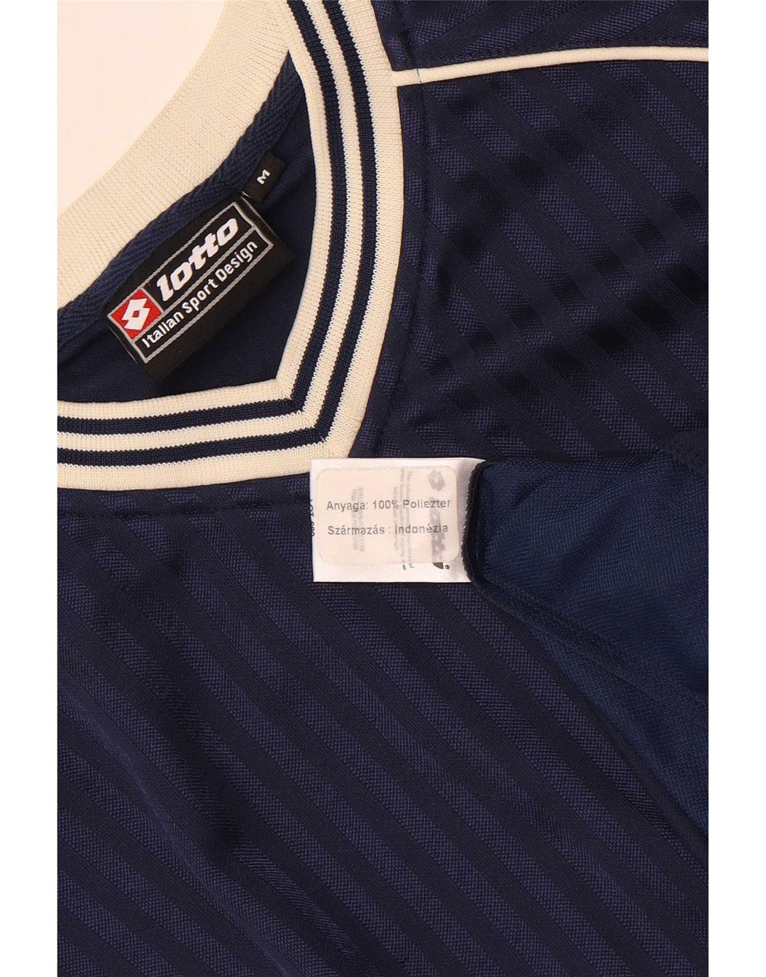 T-shirt da uomo Lotto Top in poliestere color block medio blu navy