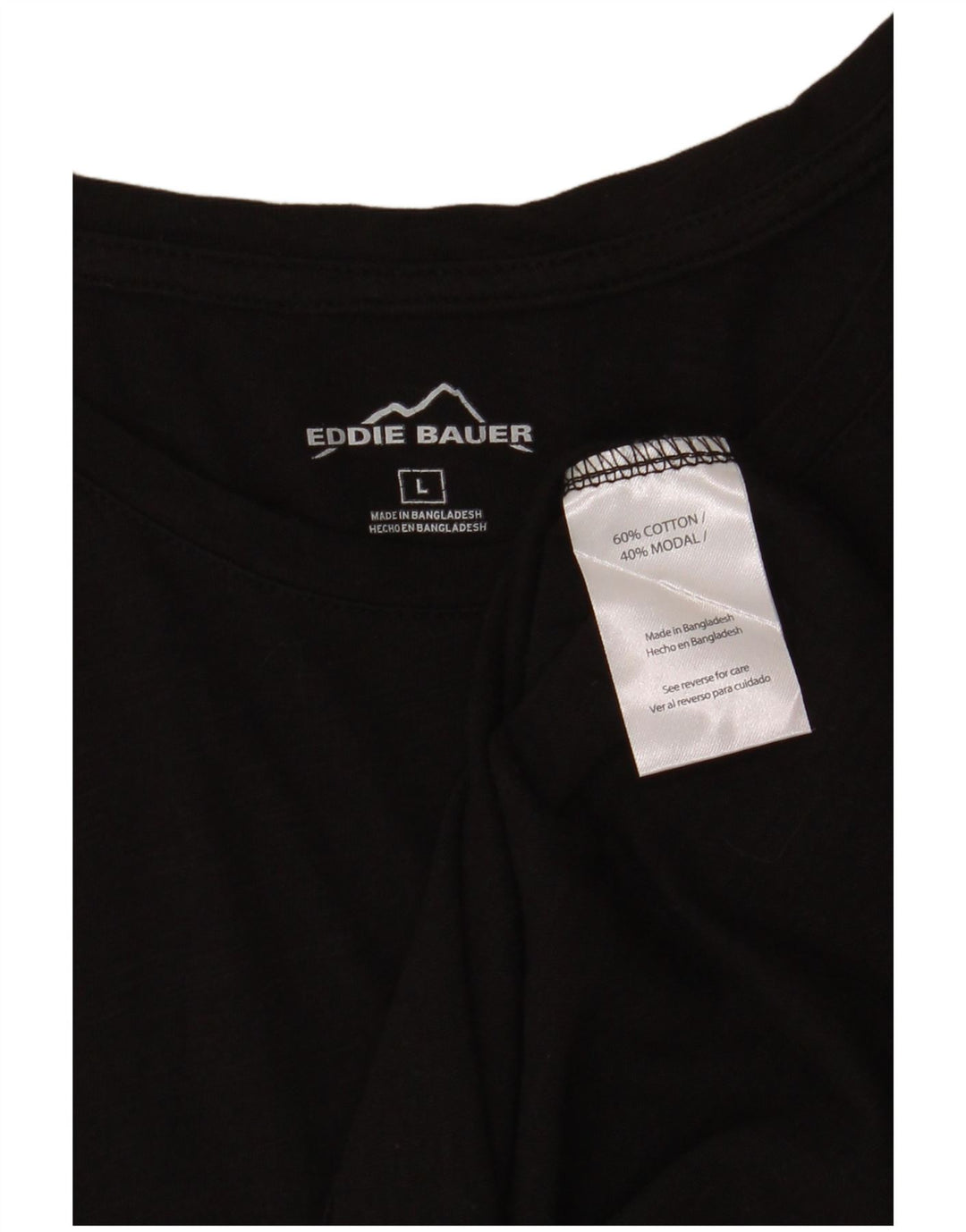 T-shirt da donna Eddie Bauer Top UK 14 grande cotone nero