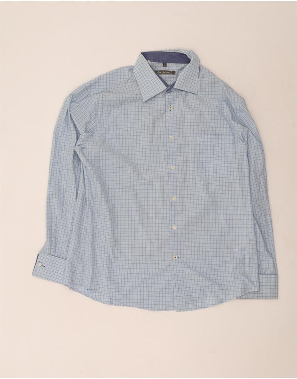 Camicia formale da uomo Ben Sherman XL in cotone a quadri blu
