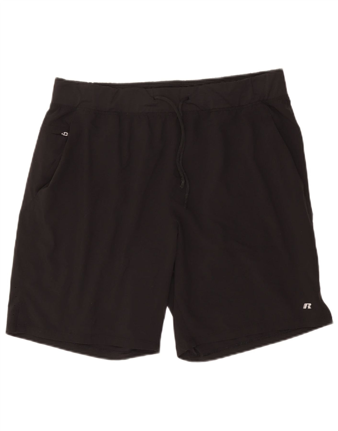 RUSSELL ATHLETIC Pantaloncini sportivi Dri-Power da uomo grandi in poliestere nero