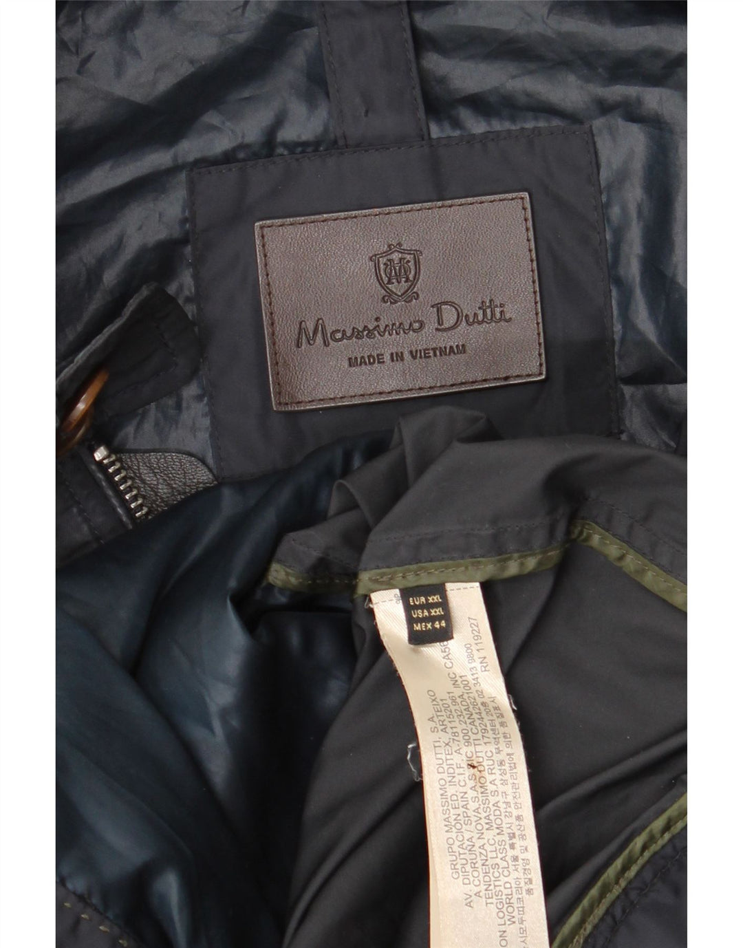 Giubbotto bomber da uomo Massimo Dutti UK 44 2XL Poliestere blu navy