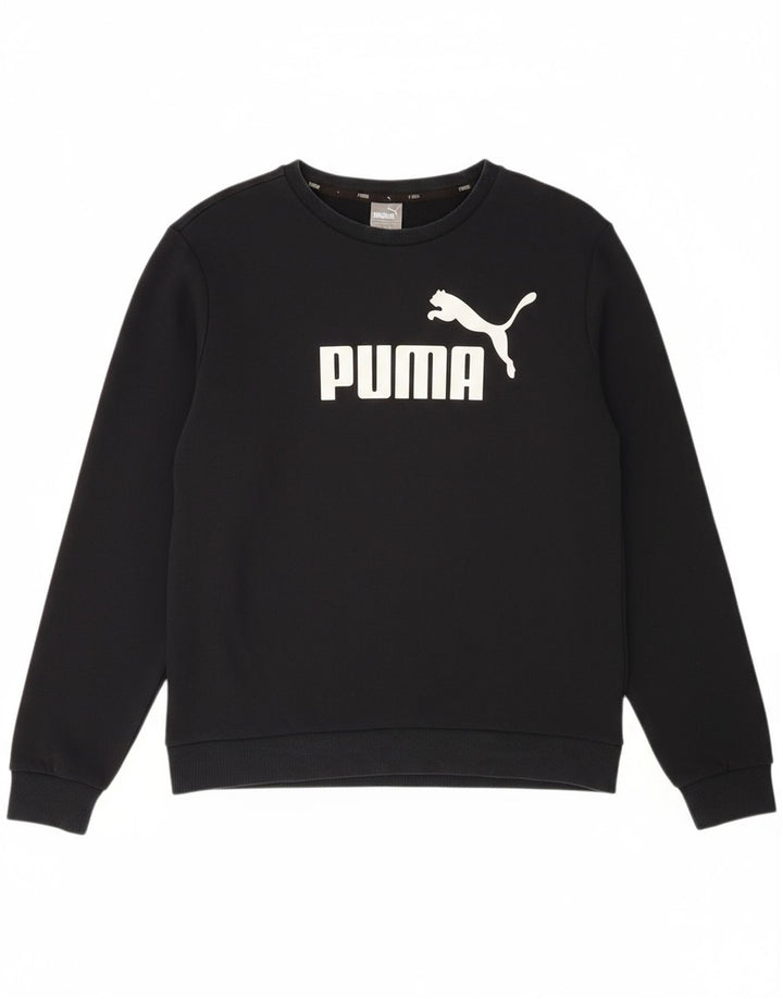 PUMA Mens Graphic Sweatshirt Jumper Large Black Cotton