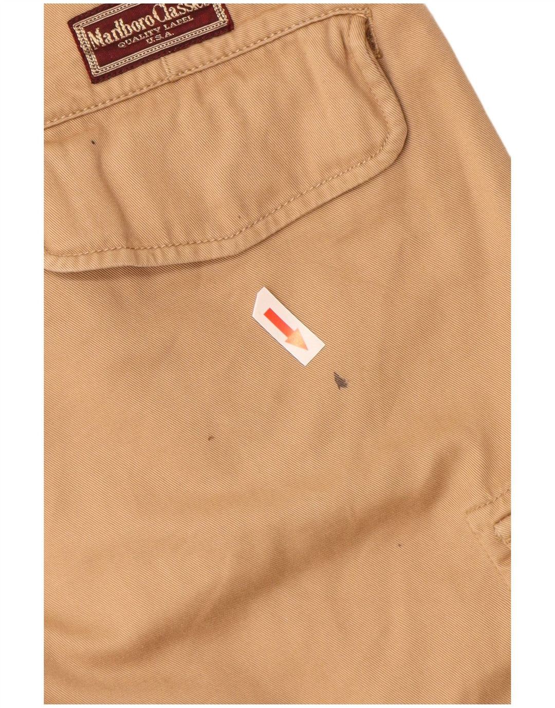 Pantaloncini cargo con pegged da uomo Marlboro Classics EU 52 XL W32 Cotone beige