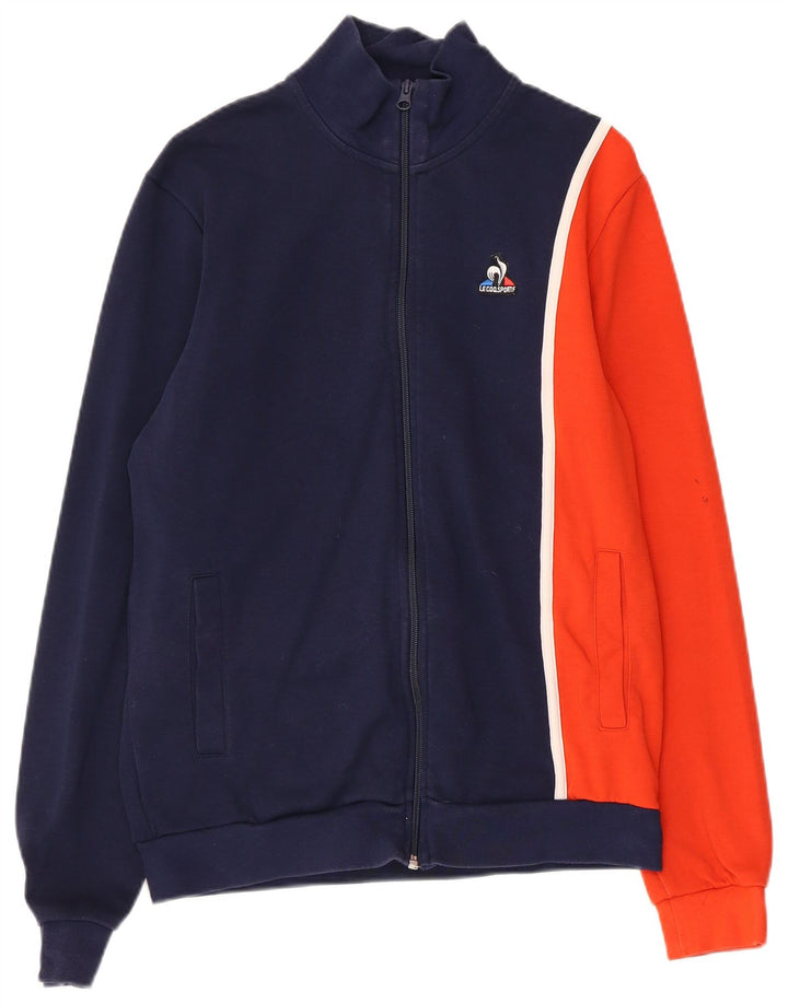 Giacca da tuta da uomo LE COQ SPORTIF color block medio blu navy