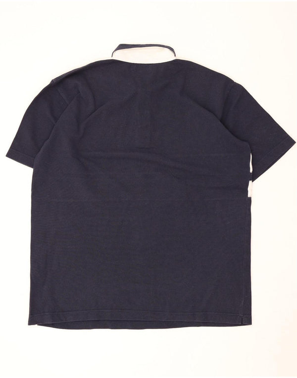 Polo Kappa da uomo XL in cotone color block blu navy