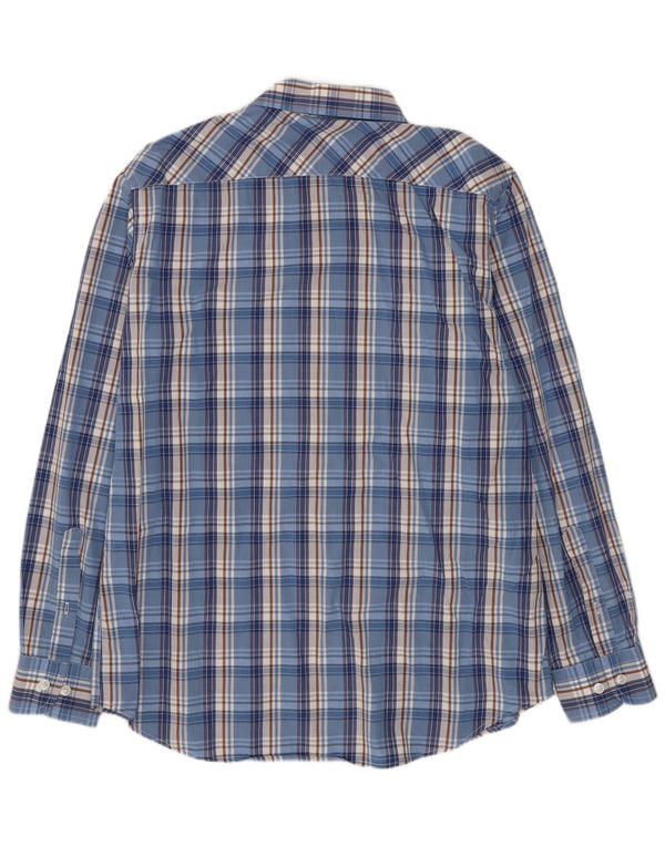 Camicia Carrera da uomo vestibilità regolare in cotone a quadri blu grandi