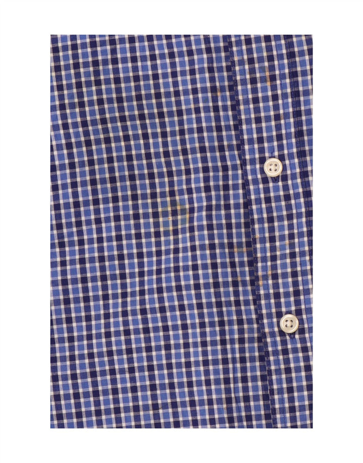 Camicia Chaps da uomo Easy Care 2XL in cotone a quadretti blu