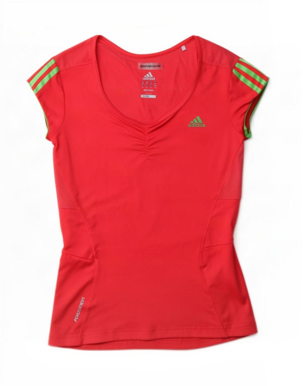 Maglietta Adidas Climalite da donna Top UK 10 piccola rossa in poliestere