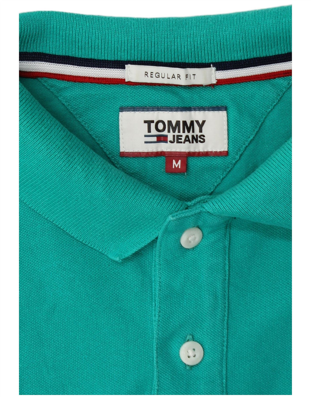 TOMMY HILFIGER Polo da uomo vestibilità regolare cotone turchese medio