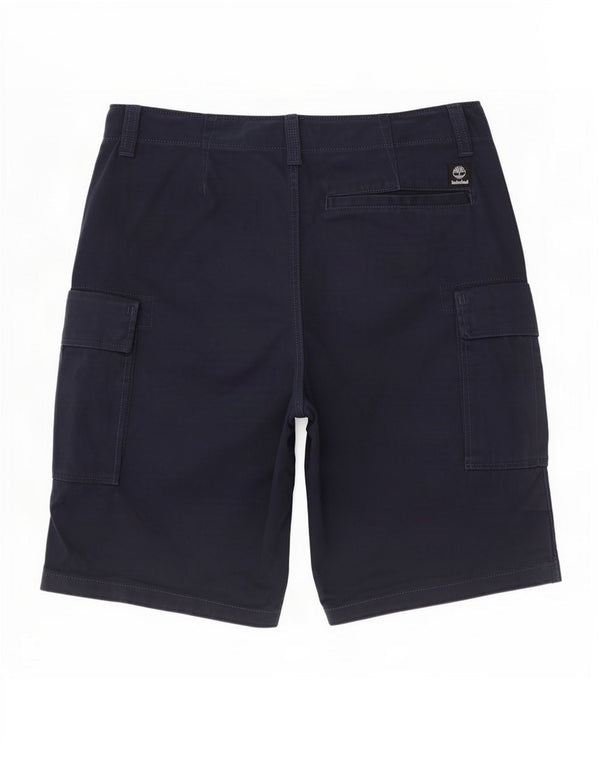Timberland Mens Cargo Shorts Large W34 Navy Blue Cotton