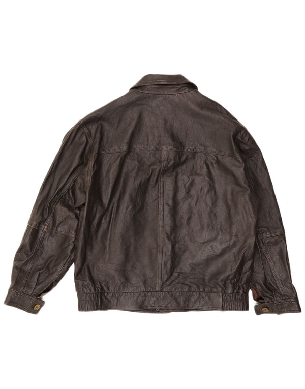 Giacca in pelle da uomo Mays IT 52 XL in pelle marrone