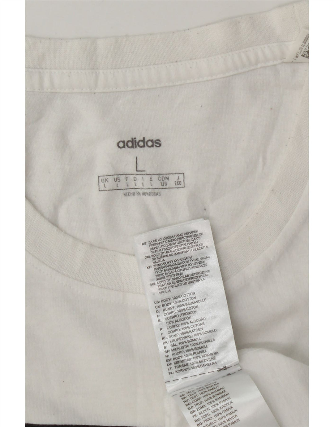 T-shirt grafica da uomo Adidas Top grande in cotone bianco