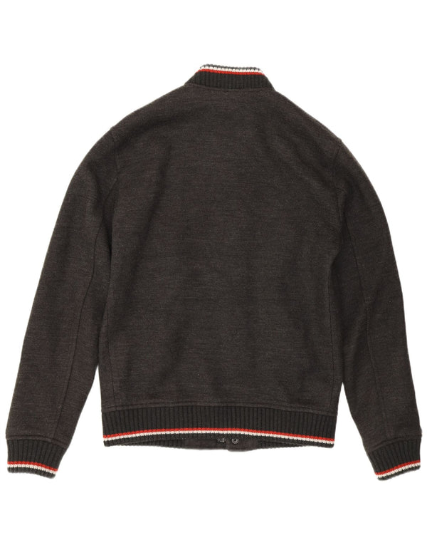Giacca college da uomo Superdry UK 38 Acrilico a righe grigio medio
