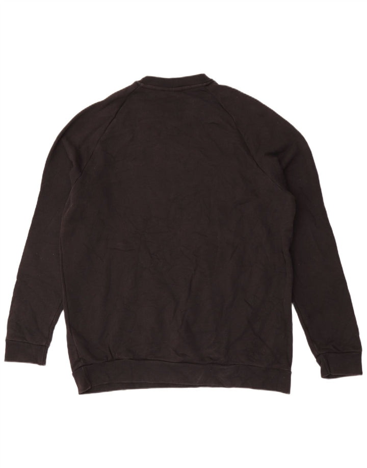 Felpa grafica da uomo Adidas Maglione grande cotone nero
