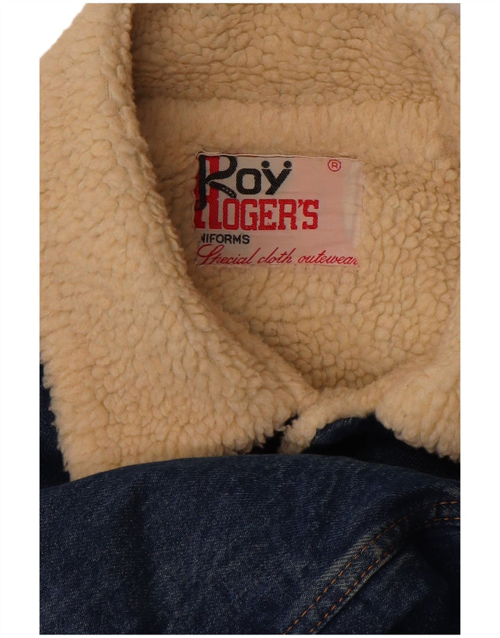 Giacca da uomo in denim sherpa Roy Rogers UK 40 grande blu