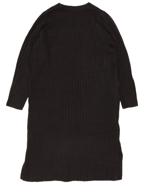 Abito maglione oversize a maniche lunghe da donna John Lewis UK 14 medio nero