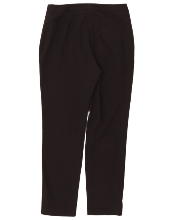 Pantaloni casual dritti da donna Topshop UK 10 piccoli W29 L27 poliestere nero