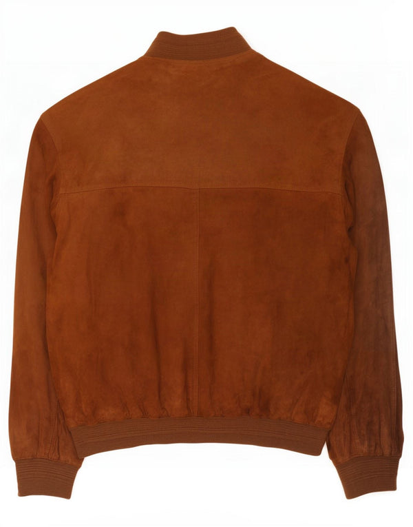 Giubbotto bomber in pelle scamosciata da uomo Maximilian UK 42 XL Marrone