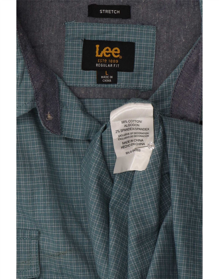 Camicia Lee da uomo dalla vestibilità regolare, in cotone a quadri blu grandi