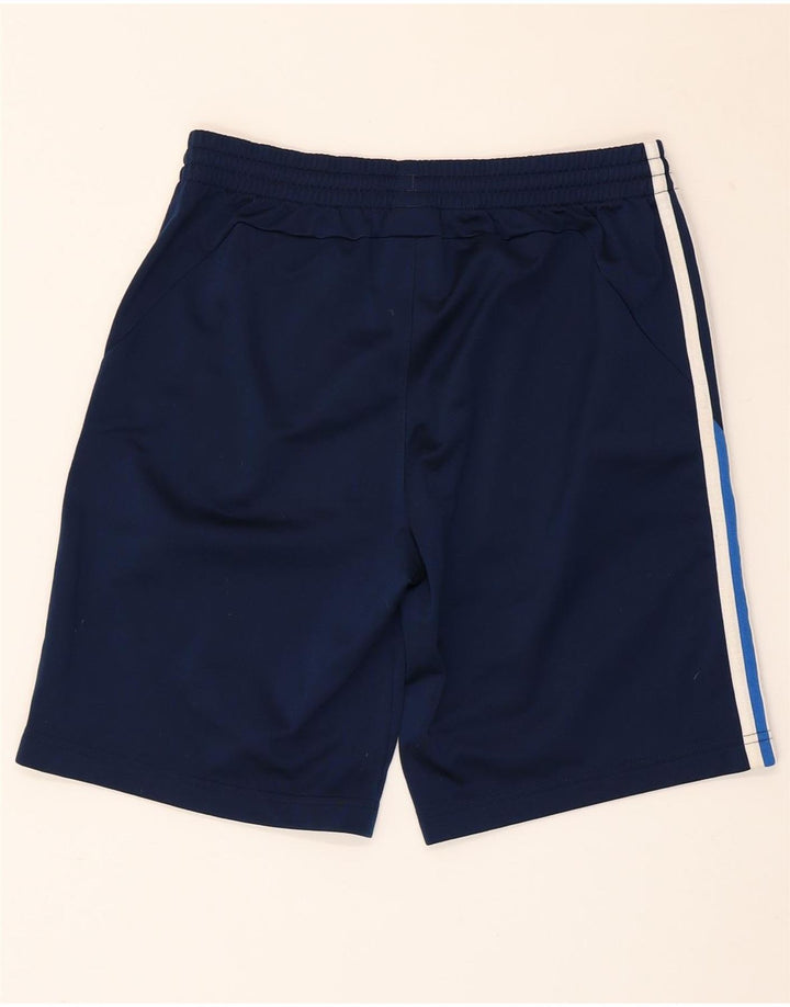 Pantaloncini sportivi Adidas da ragazzo 15-16 anni in poliestere color block blu navy