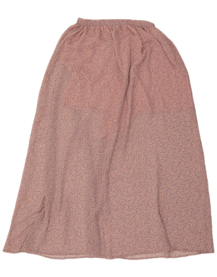 Gonna lunga da donna French Connection UK 12 media W30 poliestere floreale rosa