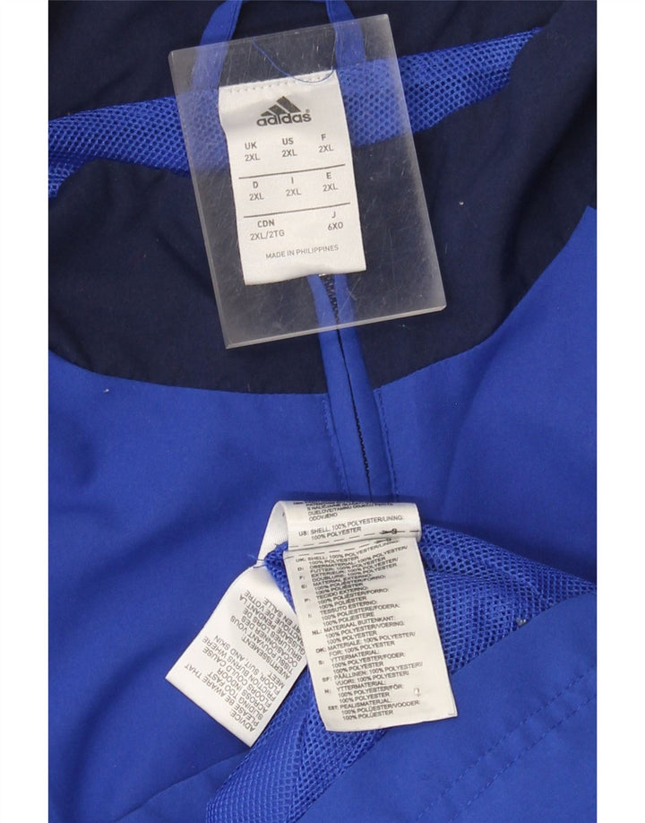 Giacca da tuta da uomo Adidas 2XL Blu poliestere color block