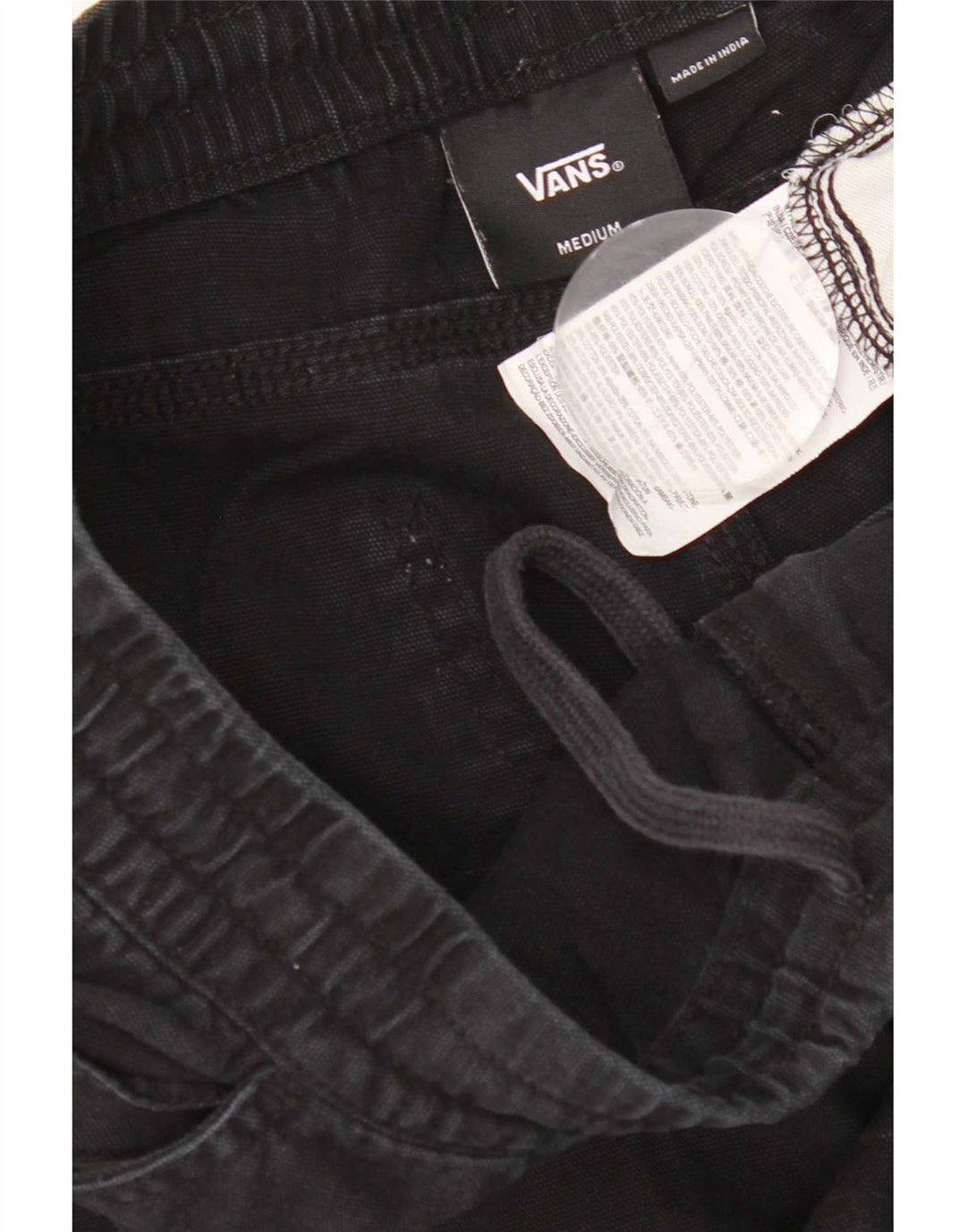 Pantaloni cargo dritti da uomo Vans medi W32 L28 cotone nero