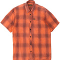 Camicia a maniche corte da uomo Wrangler in cotone scozzese medio arancione