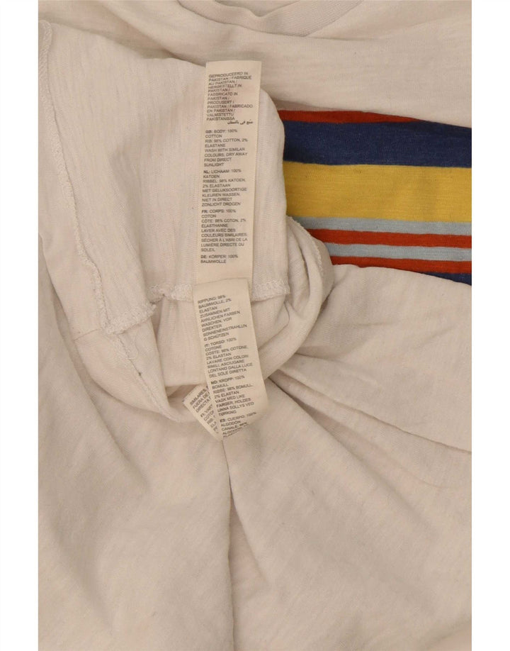 T-shirt da uomo Fat Face Top 2XL cotone color block bianco