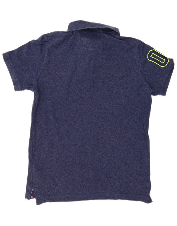 Polo grafica da uomo Superdry XL in cotone blu navy