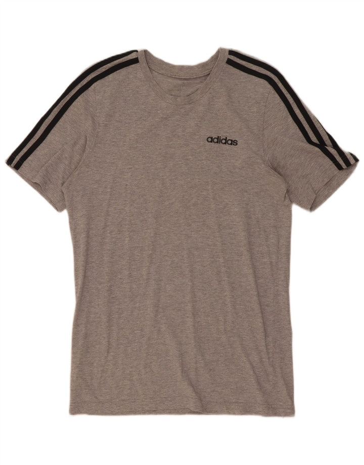 Maglietta Adidas da uomo Top piccola a righe grigie