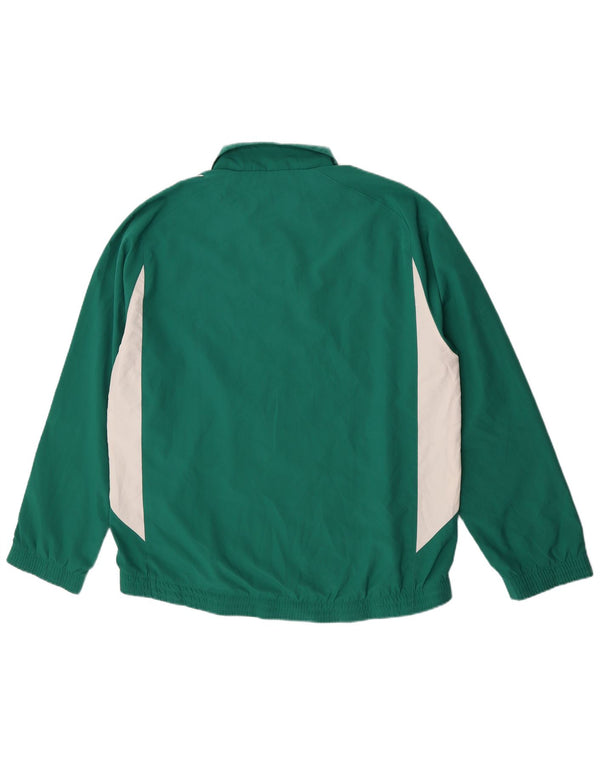 Puma Mens Tracksuit Top Jacket Large Green Colourblock Polyester