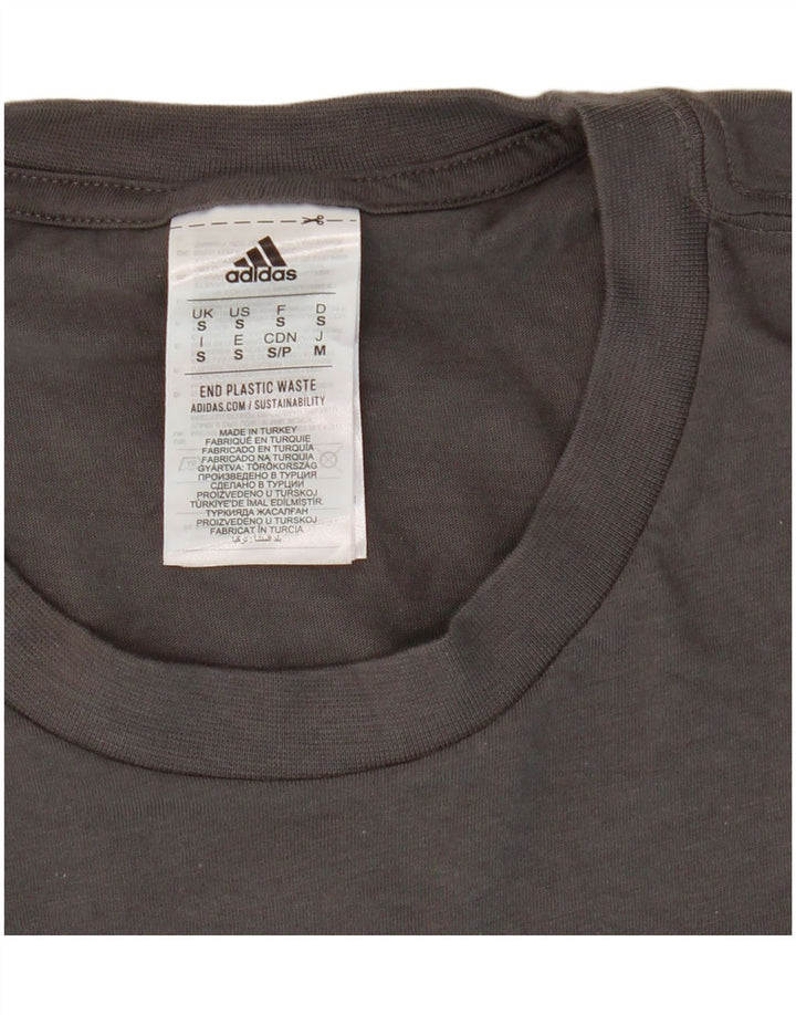 T-shirt grafica da uomo ADIDAS Top piccola in cotone grigio