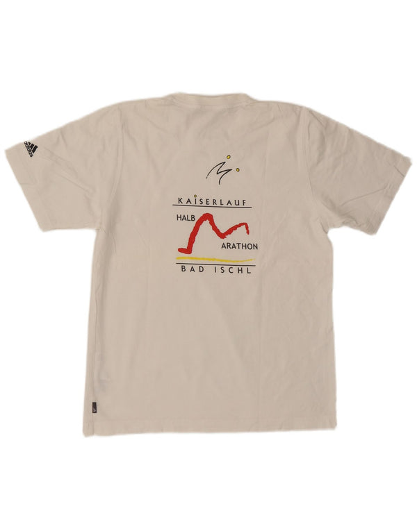 T-shirt grafica da uomo Adidas Top piccola in cotone bianco