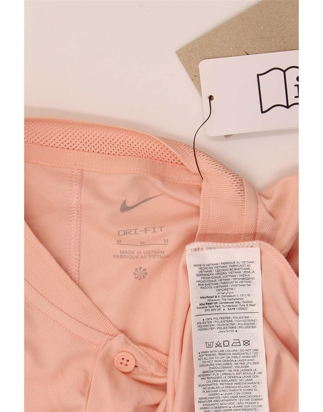 T-shirt Nike Dri Fit da uomo, top in poliestere rosa medio
