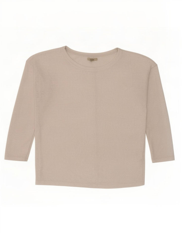 Top Zara Trafaluc da donna a maniche lunghe UK 14 medio bianco