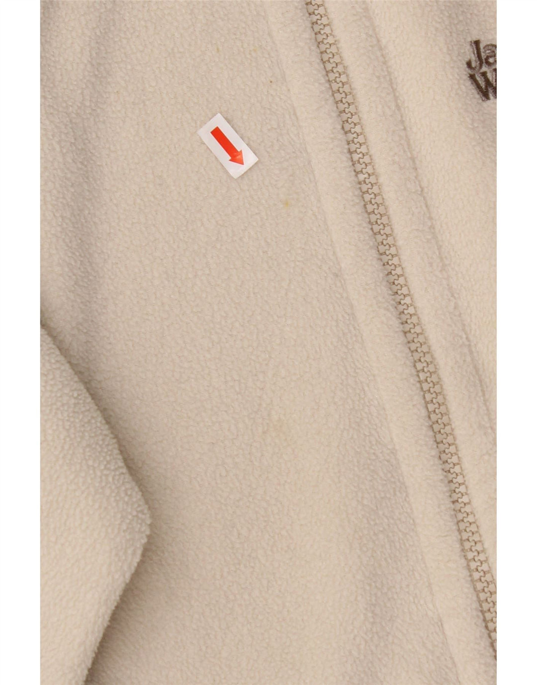 Giacca in pile da donna JACK WOLFSKIN UK 12/14 Poliestere bianco sporco medio