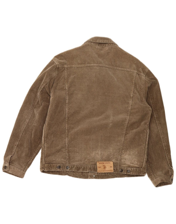 POLO ASSN. Giacca da uomo in velluto a coste UK 42 XL Beige