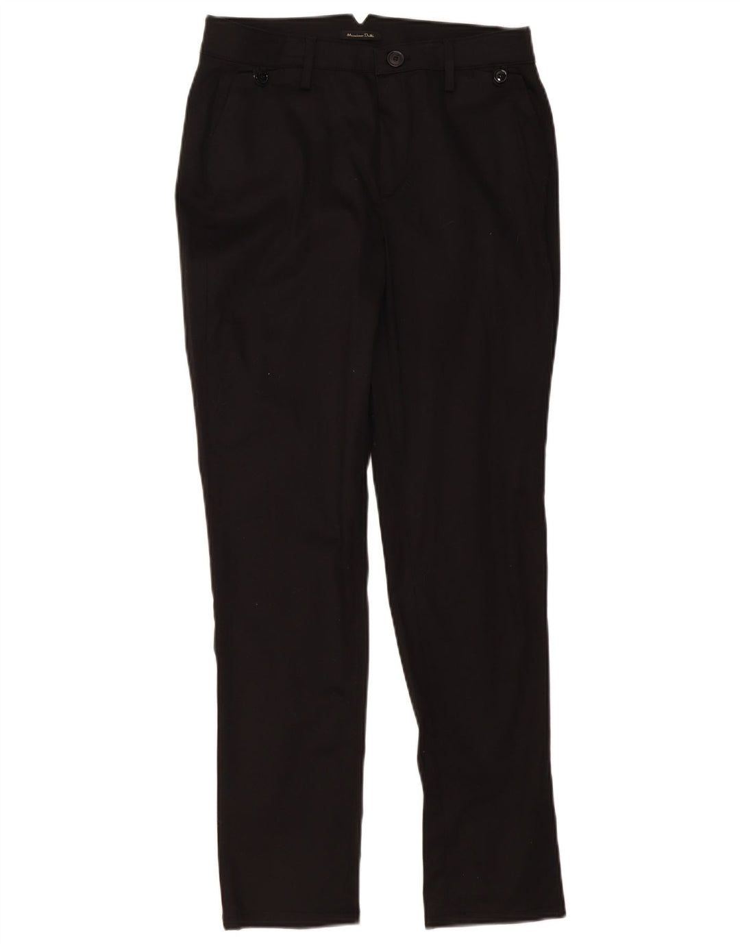 Pantaloni chino slim da donna Massimo Dutti EU 38 Small W28 L29 Nero