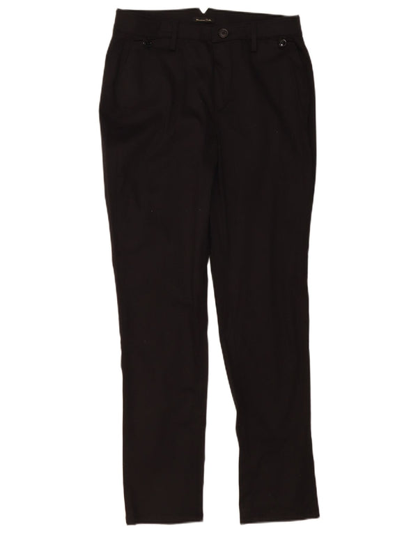Pantaloni chino slim da donna Massimo Dutti EU 38 Small W28 L29 Nero