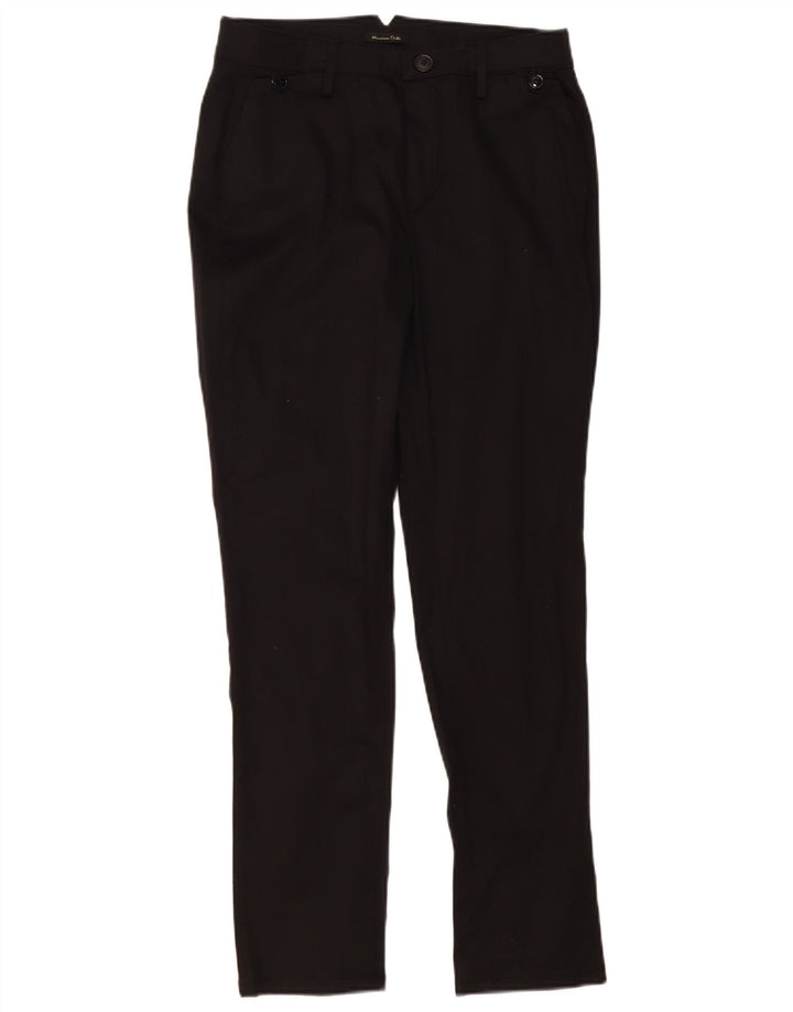 Pantaloni chino slim da donna Massimo Dutti EU 38 Small W28 L29 Nero