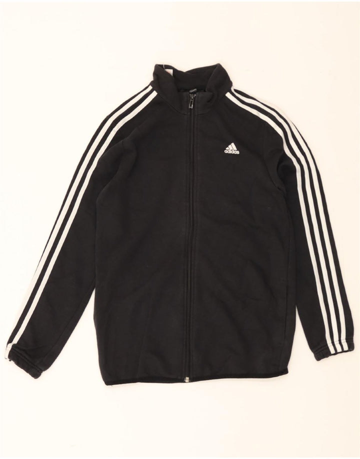 ADIDAS Boys Tracksuit Top Jacket 13-14 Years Black Cotton Vintage Adidas and Second-Hand Adidas from Messina Hembry 