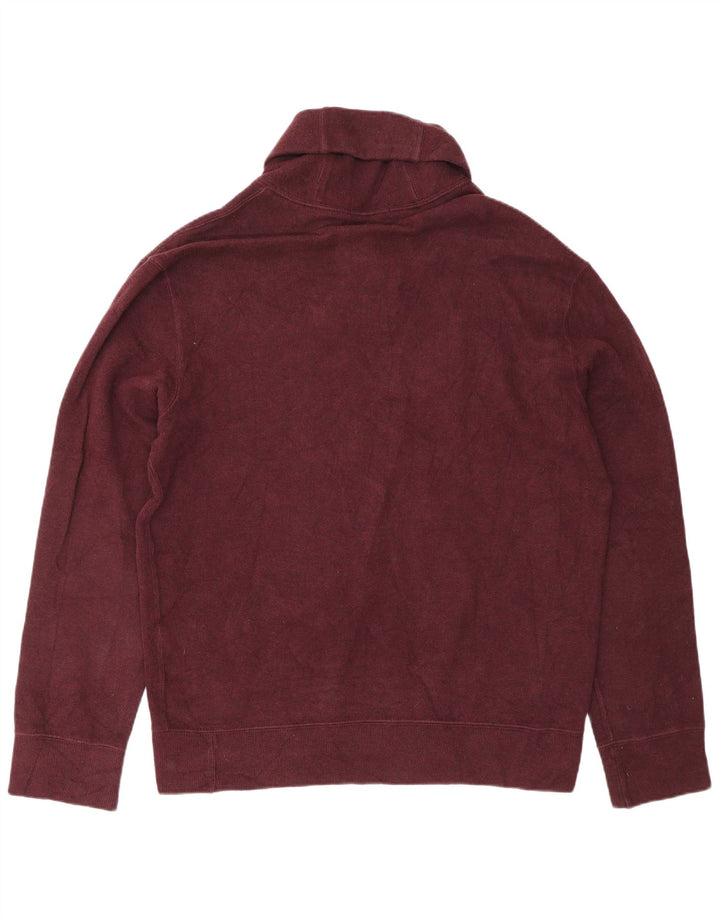 POLO RALPH LAUREN Maglione da uomo con collo a scialle in cotone bordeaux medio