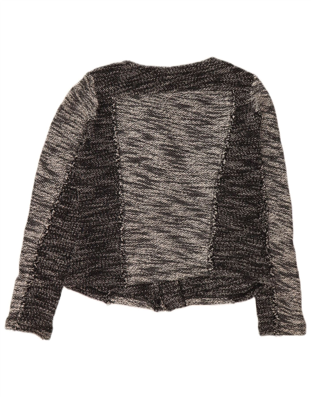 CALVIN KLEIN Giacca blazer corta da donna UK 10 Small Cotone color block grigio