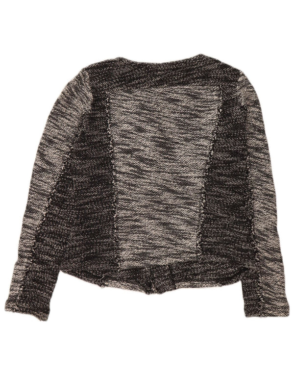 CALVIN KLEIN Giacca blazer corta da donna UK 10 Small Cotone color block grigio