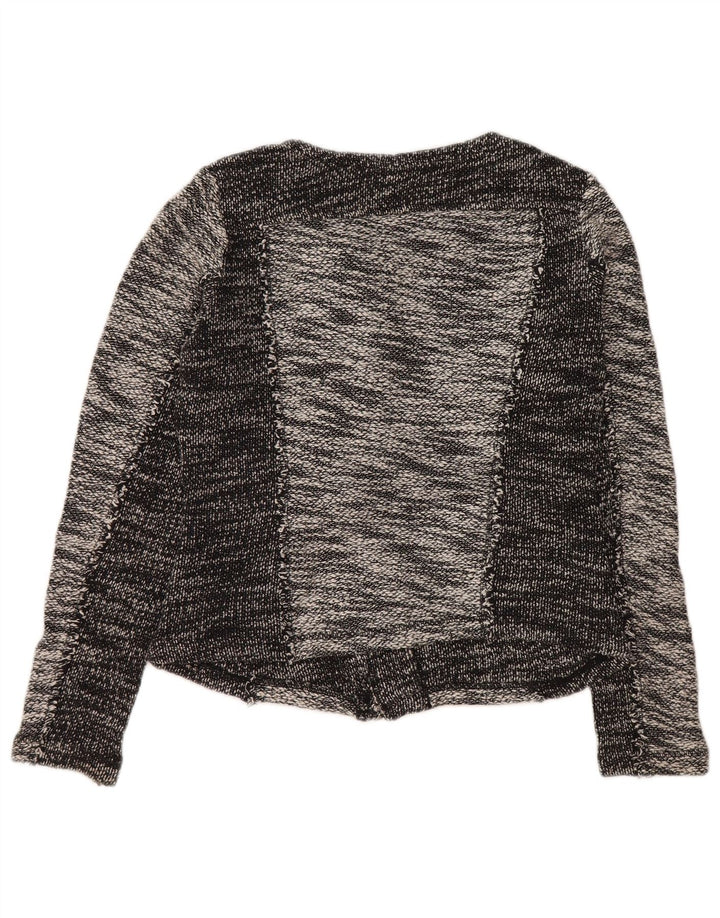 CALVIN KLEIN Giacca blazer corta da donna UK 10 Small Cotone color block grigio