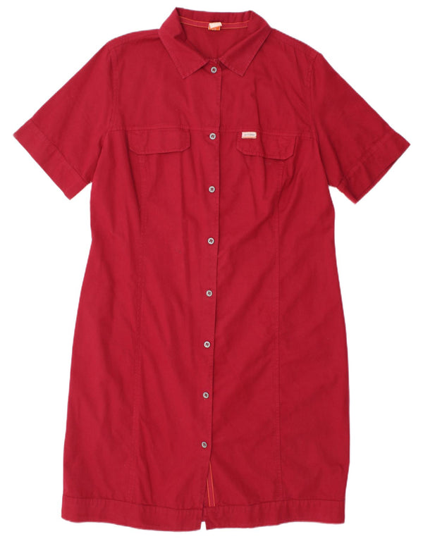 COLMAR Womens Short Sleeves Shirt Dress IT 50 XL Red Cotton