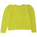 Felpa corta da donna Zara UK 14 cotone verde medio