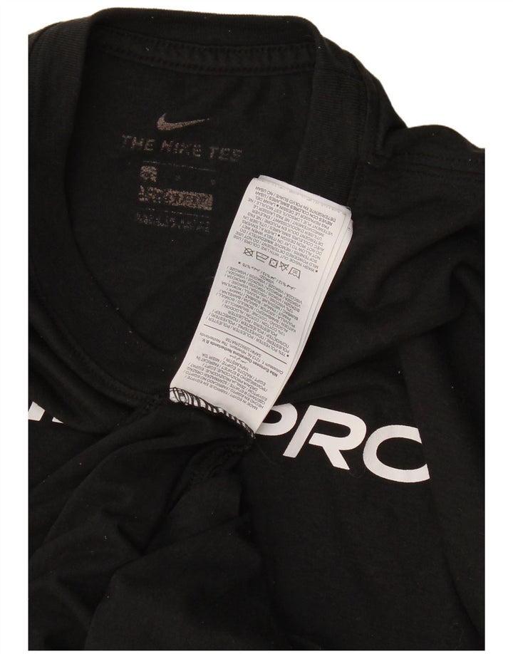 T-shirt grafica Nike Dri Fit da uomo, grande, in poliestere nero